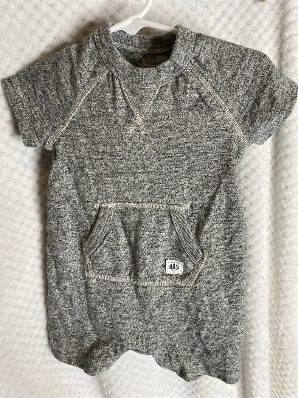 Baby GAP Baby Heather Gray Knit Romper Outfit